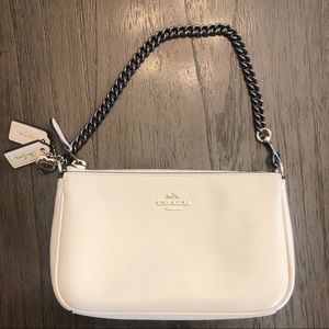 Coach Selena Gomez Wristlet 19 Calf Leather White